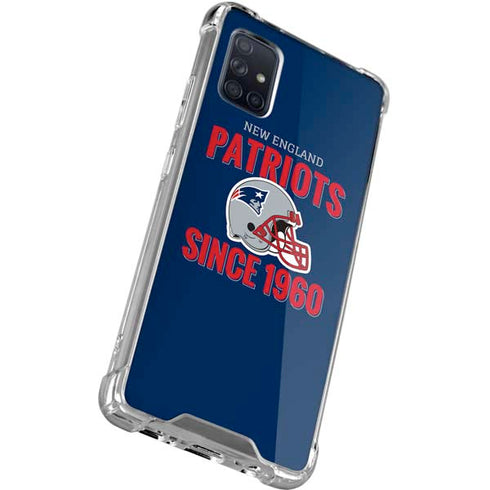 NFL New England Patriots Helmet Galaxy A71 5G Clear Case