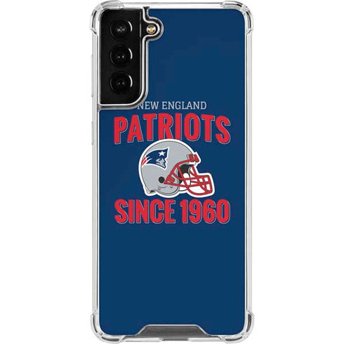 NFL New England Patriots Helmet Galaxy S21 FE Clear Case