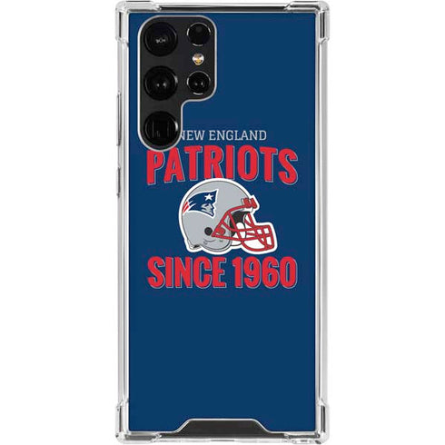 NFL New England Patriots Helmet Galaxy S23 Ultra Clear Case
