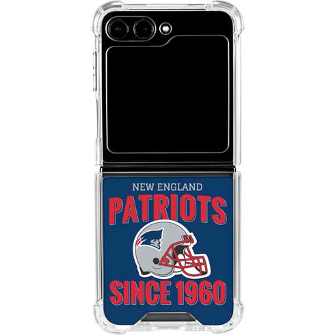 NFL New England Patriots Helmet Galaxy Z Flip5 5G Clear Case