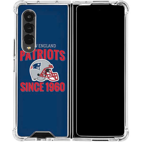 NFL New England Patriots Helmet Galaxy Z Fold4 5G Clear Case