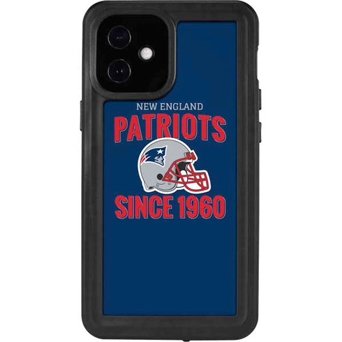 NFL New England Patriots Helmet iPhone 12 Mini Waterproof Case