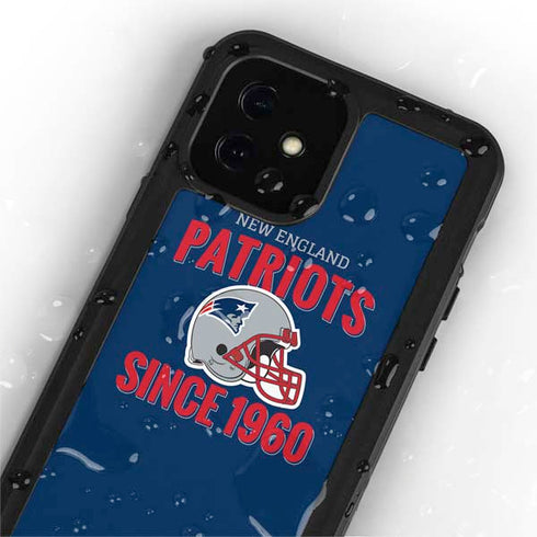 NFL New England Patriots Helmet iPhone 12 Waterproof Case