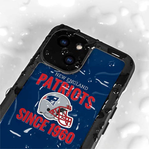 NFL New England Patriots Helmet iPhone 13 Mini Waterproof Case