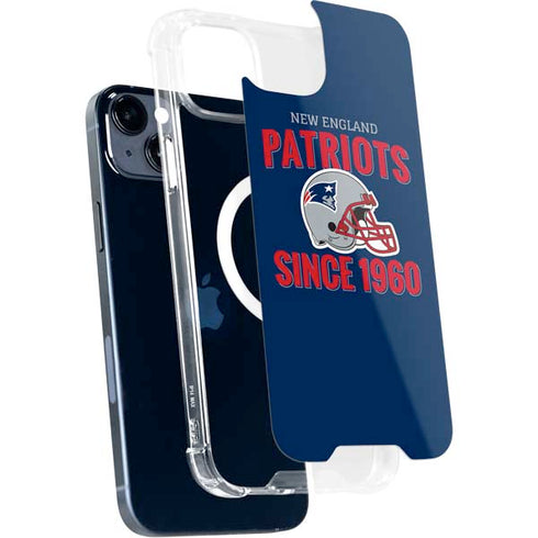 NFL New England Patriots Helmet iPhone 15 Plus MagSafe Case