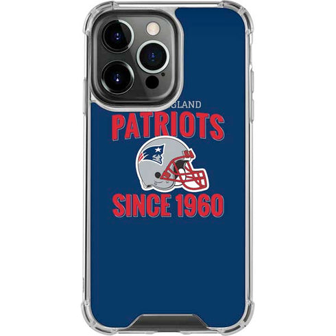 NFL New England Patriots Helmet iPhone 14 Pro Clear Case
