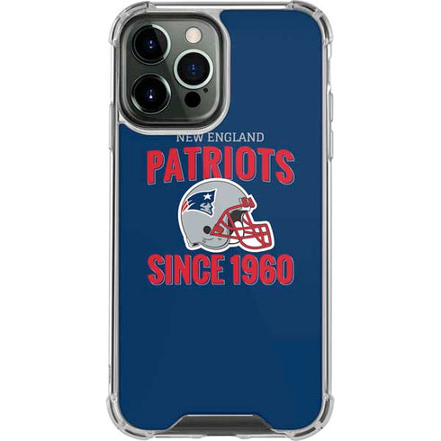 NFL New England Patriots Helmet iPhone 14 Pro Max Clear Case