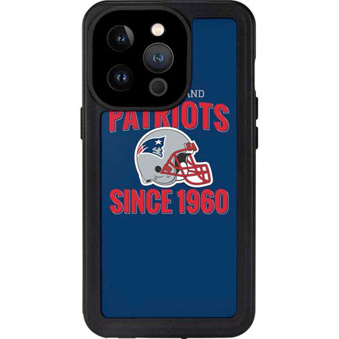 NFL New England Patriots Helmet iPhone 14 Pro Waterproof Case