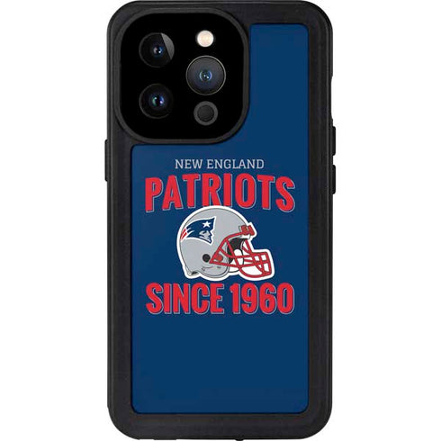 NFL New England Patriots Helmet iPhone 15 Pro Waterproof Case
