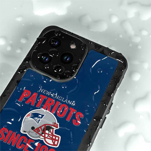 NFL New England Patriots Helmet iPhone 15 Pro Waterproof Case