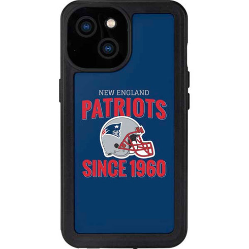 NFL New England Patriots Helmet iPhone 15 Waterproof Case