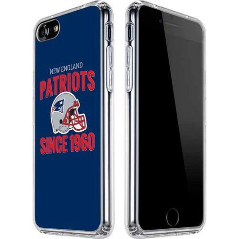 NFL New England Patriots Helmet iPhone SE (2nd & 3rd Gen) Clear Case