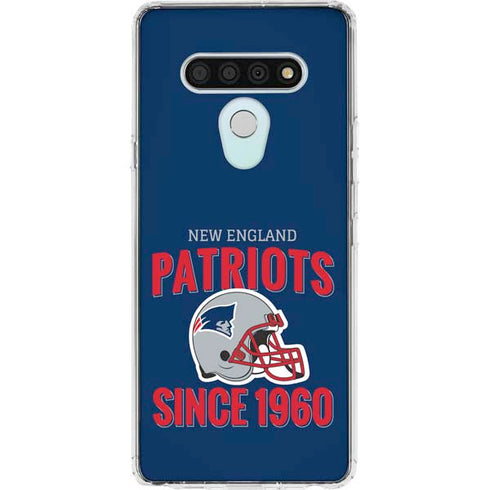 NFL New England Patriots Helmet LG Stylo 6 Clear Case
