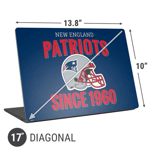 NFL New England Patriots Helmet Universal Laptop 17in (13.8 x 10in) Skin