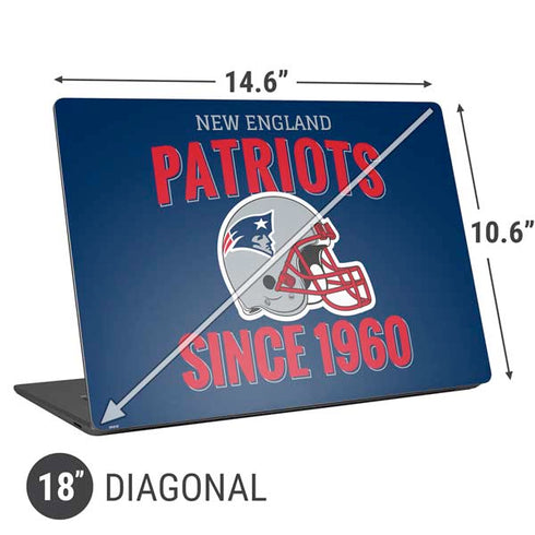 NFL New England Patriots Helmet Universal Laptop 18in (14.6 x 10.6in) Skin