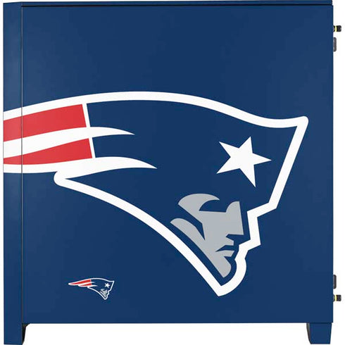NFL New England Patriots Large Logo Corsair 4000D Tempered Glass Mid-Tower ATX Case Skin