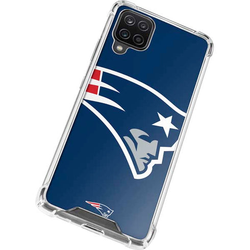 NFL New England Patriots Large Logo Galaxy A12 Clear Case
