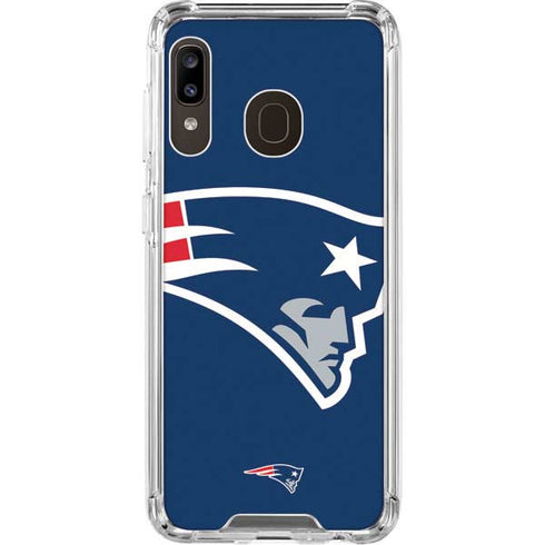 NFL New England Patriots Large Logo Galaxy A30 Clear Case