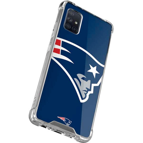 NFL New England Patriots Large Logo Galaxy A71 5G Clear Case
