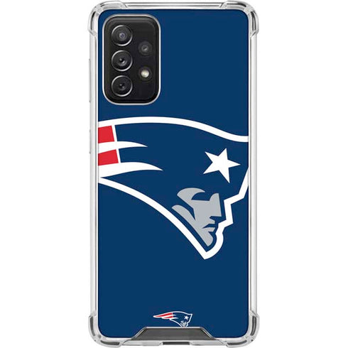 NFL New England Patriots Large Logo Galaxy A72 5G Clear Case