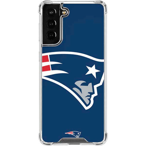 NFL New England Patriots Large Logo Galaxy S21 FE Clear Case