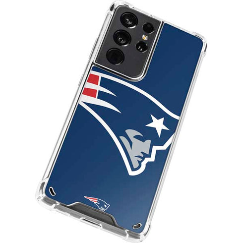 NFL New England Patriots Large Logo Galaxy S21 Ultra 5G Clear Case