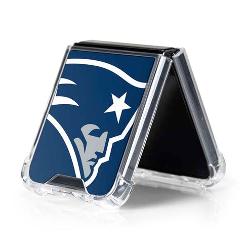 NFL New England Patriots Large Logo Galaxy Z Flip5 5G Clear Case