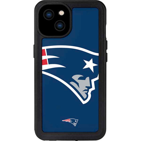 NFL New England Patriots Large Logo iPhone 15 Plus Waterproof Case