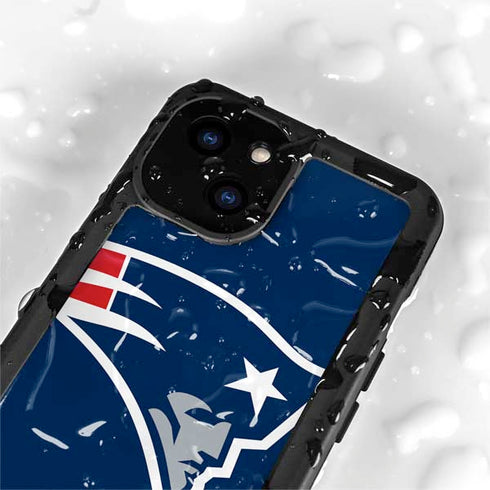 NFL New England Patriots Large Logo iPhone 15 Plus Waterproof Case