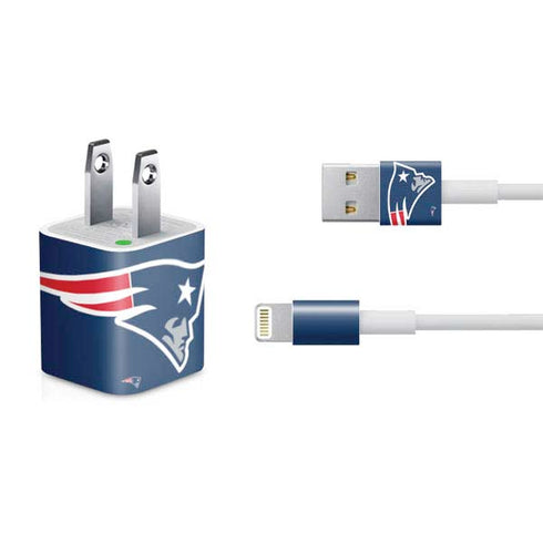 NFL New England Patriots Large Logo iPhone Charger (5W USB) Skin