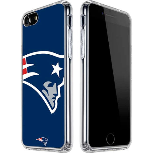 NFL New England Patriots Large Logo iPhone SE (2nd & 3rd Gen) Clear Case