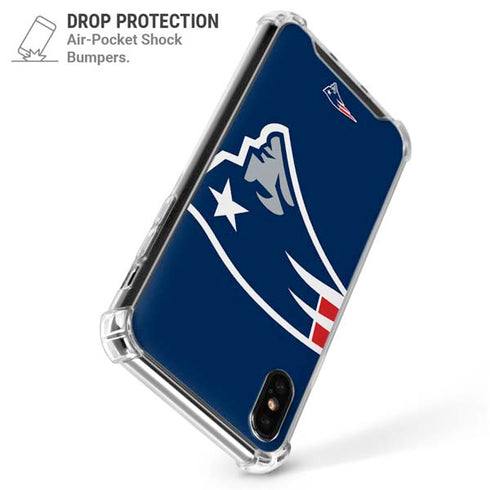 NFL New England Patriots Large Logo iPhone XS Max Clear Case