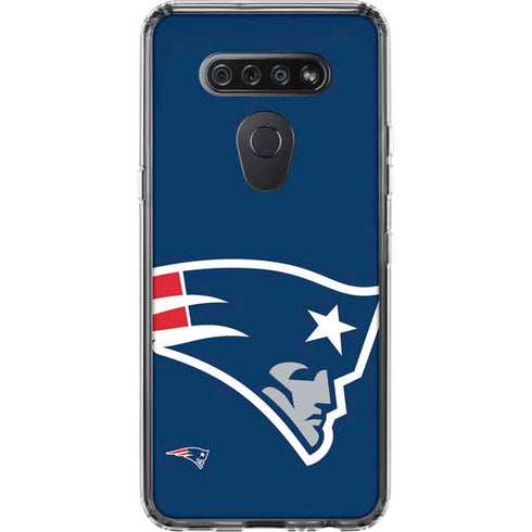 NFL New England Patriots Large Logo LG K51/Q51 Clear Case