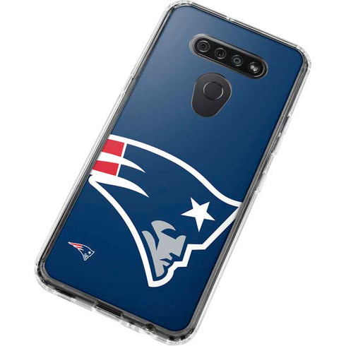 NFL New England Patriots Large Logo LG K51/Q51 Clear Case