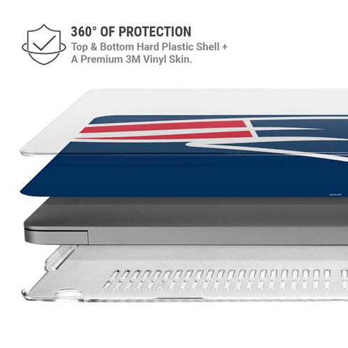 NFL New England Patriots Large Logo MacBook Pro 16in (2021-25) Case plus Skin