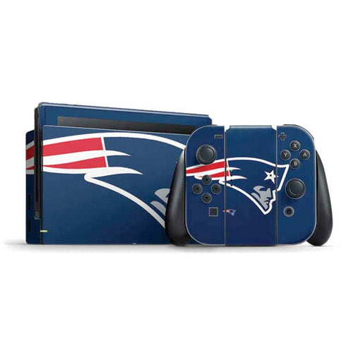 NFL New England Patriots Large Logo Nintendo Switch Bundle Skin
