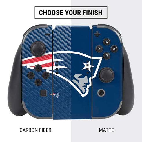 NFL New England Patriots Large Logo Nintendo Switch Bundle Skin
