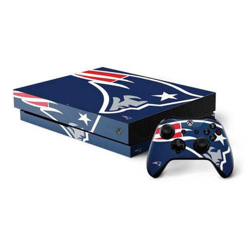 NFL New England Patriots Large Logo Xbox One X Bundle Skin