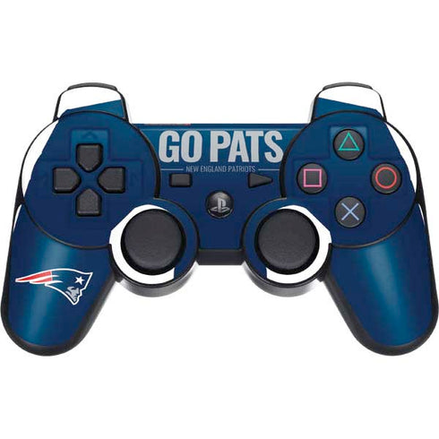 NFL New England Patriots Team Motto PS3 Dual Shock wireless controller Skin