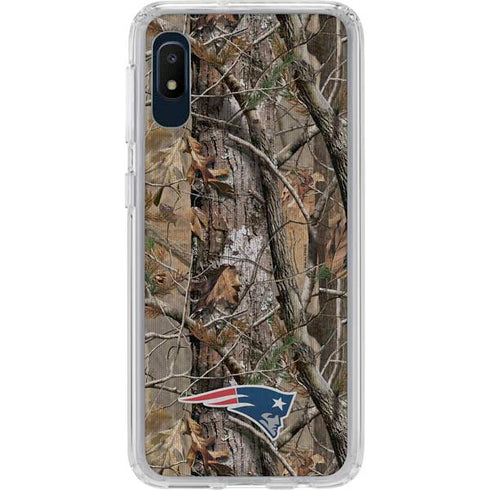 NFL New England Patriots Realtree AP Camo Galaxy A10e Clear Case