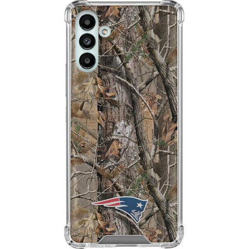 NFL New England Patriots Realtree AP Camo Galaxy A13 5G Clear Case