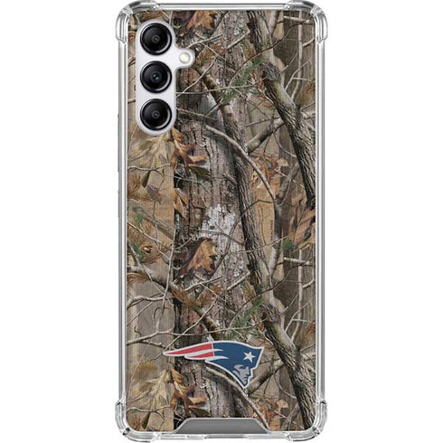 NFL New England Patriots Realtree AP Camo Galaxy A15 5G Clear Case