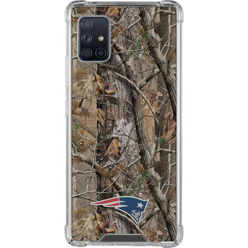 NFL New England Patriots Realtree AP Camo Galaxy A51 5G Clear Case