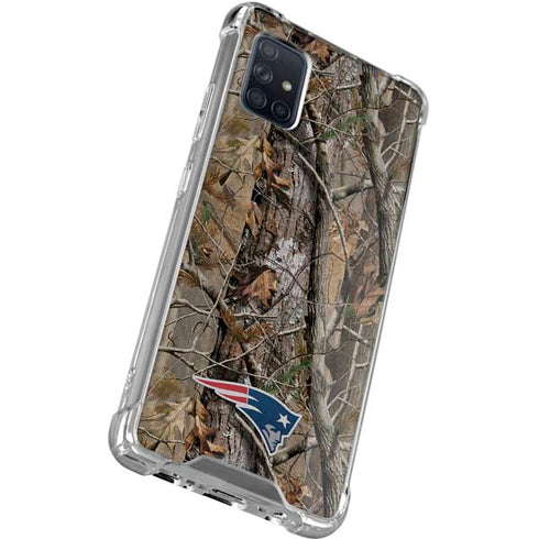 NFL New England Patriots Realtree AP Camo Galaxy A51 5G Clear Case