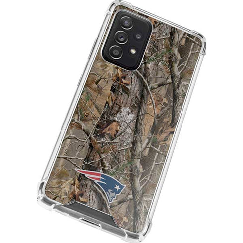 NFL New England Patriots Realtree AP Camo Galaxy A52 5G Clear Case