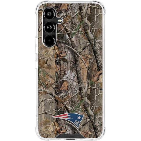 NFL New England Patriots Realtree AP Camo Galaxy A54 5G Clear Case