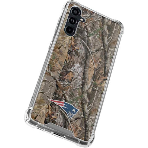 NFL New England Patriots Realtree AP Camo Galaxy A54 5G Clear Case