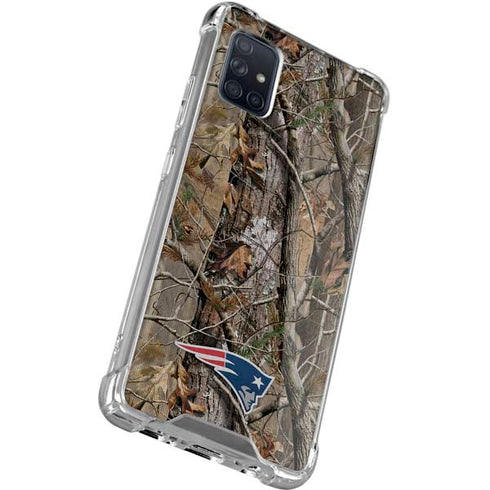 NFL New England Patriots Realtree AP Camo Galaxy A71 5G Clear Case