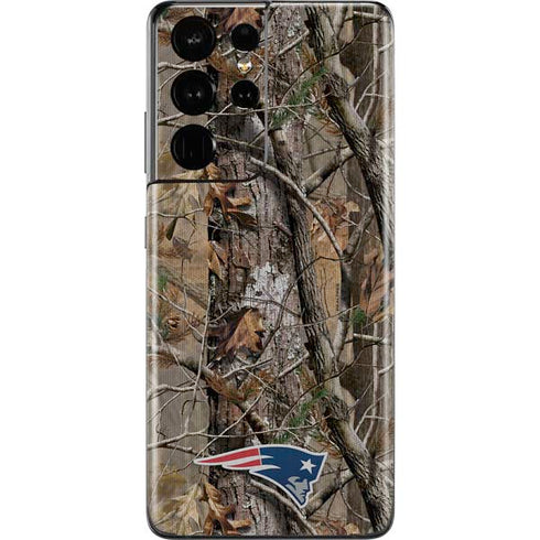 NFL New England Patriots Realtree AP Camo Galaxy S21 Ultra 5G Skin