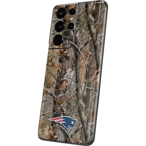 NFL New England Patriots Realtree AP Camo Galaxy S21 Ultra 5G Skin